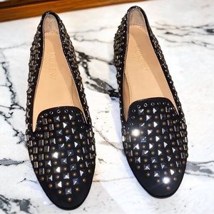J.Crew Women’s Size 6.5 ADDIE BEADED LOAFERS  b0421 $118 Suede upper